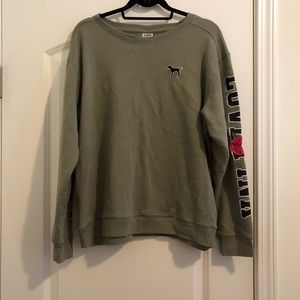 Army Green PINK Victoria Secret Sweatshirt